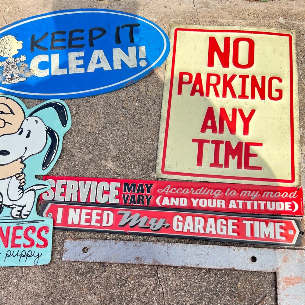 Vintage and Assortment of metal signs